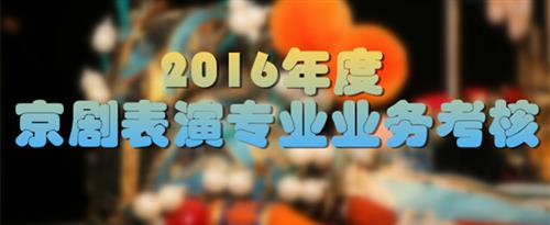 逼逼爽国家京剧院2016年度京剧表演专业业务考...